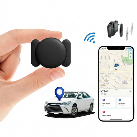 Compact Car GPS Tracker with Magnetic Mount and Extended Battery, Global Real Time Tracking