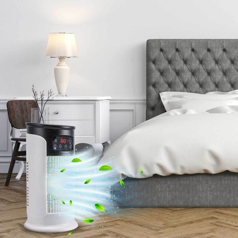 Water Cooling Portable Air Conditioner with Swing Mode and 8-Hour Timer 4 Wheels