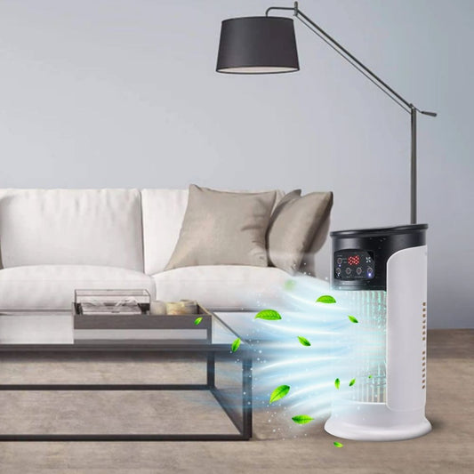 Water Cooling Portable Air Conditioner with Swing Mode and 8-Hour Timer 4 Wheels