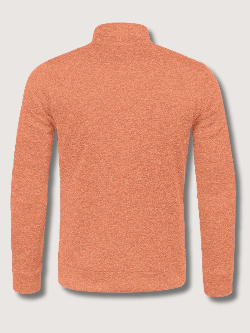 Full-Zip Knit Cardigan For Men, Long Sleeve Casual Layering Sweater