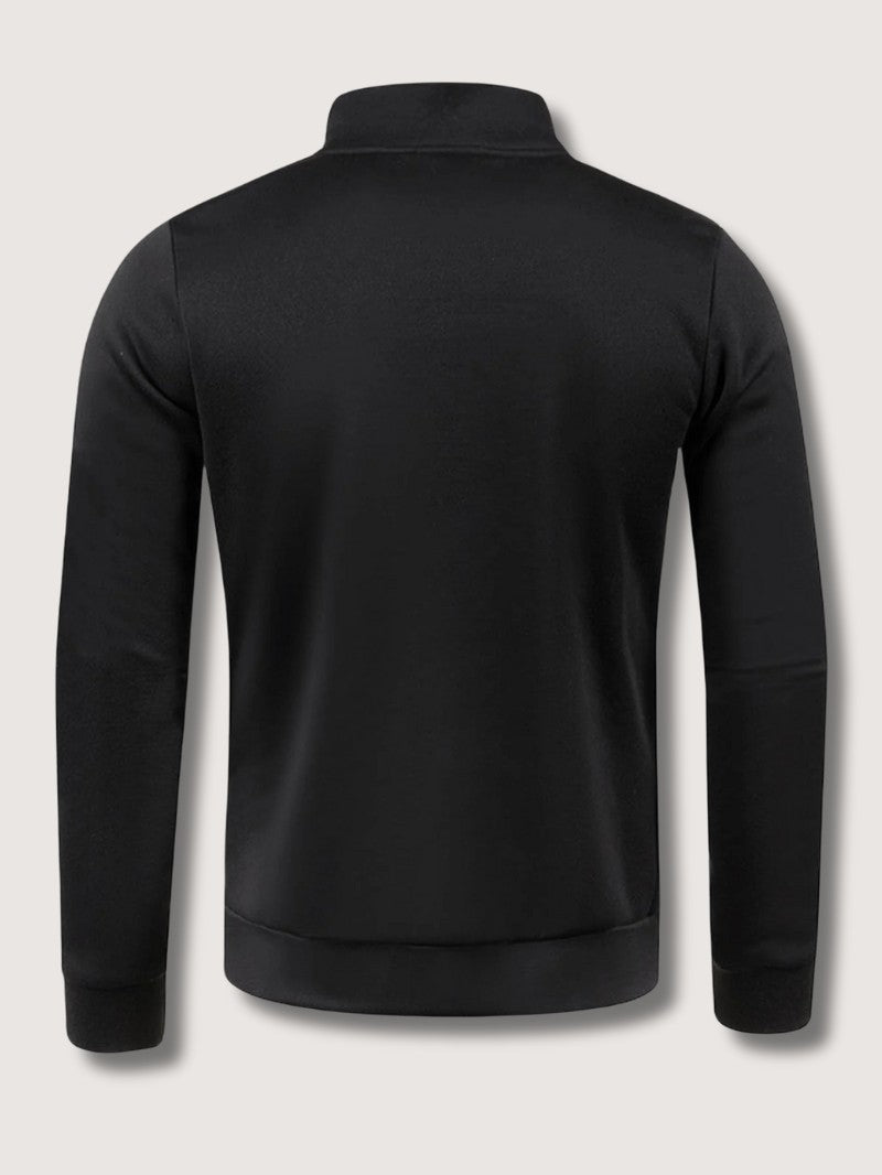 Full-Zip Knit Cardigan For Men, Long Sleeve Casual Layering Sweater