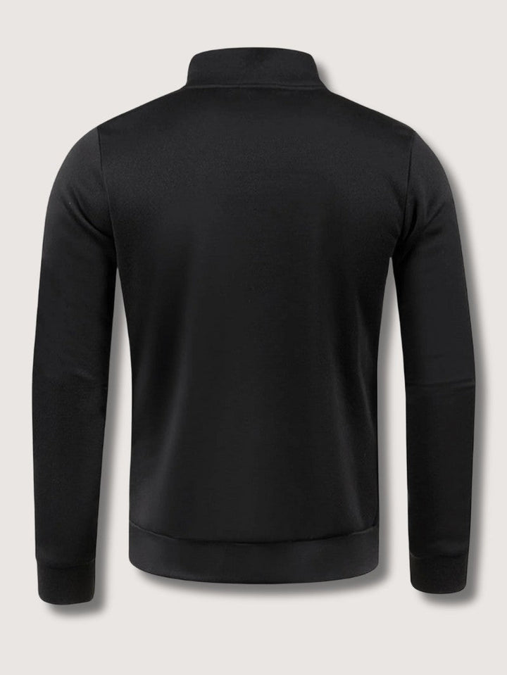 Full-Zip Knit Cardigan For Men, Long Sleeve Casual Layering Sweater