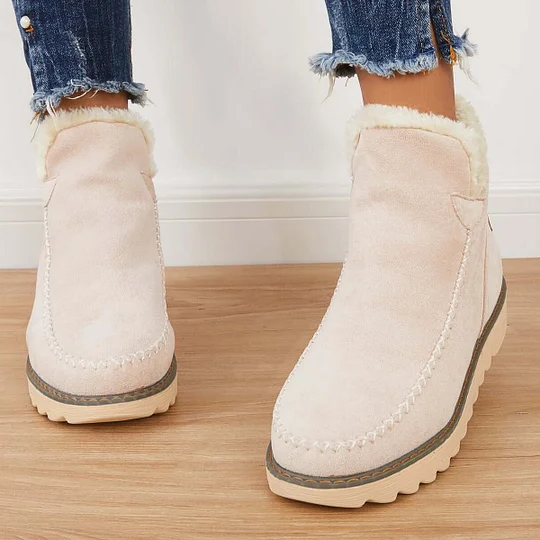 Ankle Boots For Winter Insulated Waterproof Warm Fleece Lining Non Slip Traction