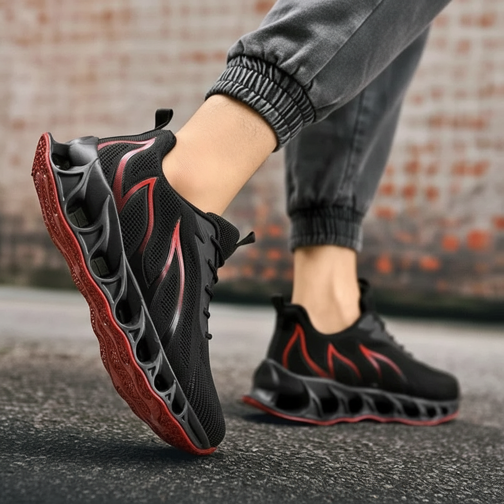 Arch Support Running Shoes with Corrective Design and Wide Toe Box, Water-Resistant