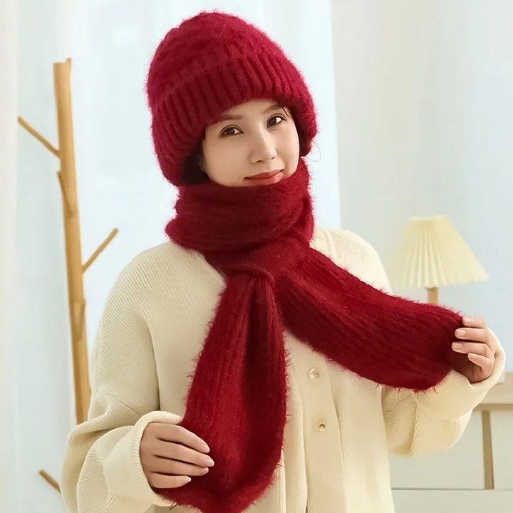 Winter Windproof Hat For Women With Integrated Ear Protection And Scarf