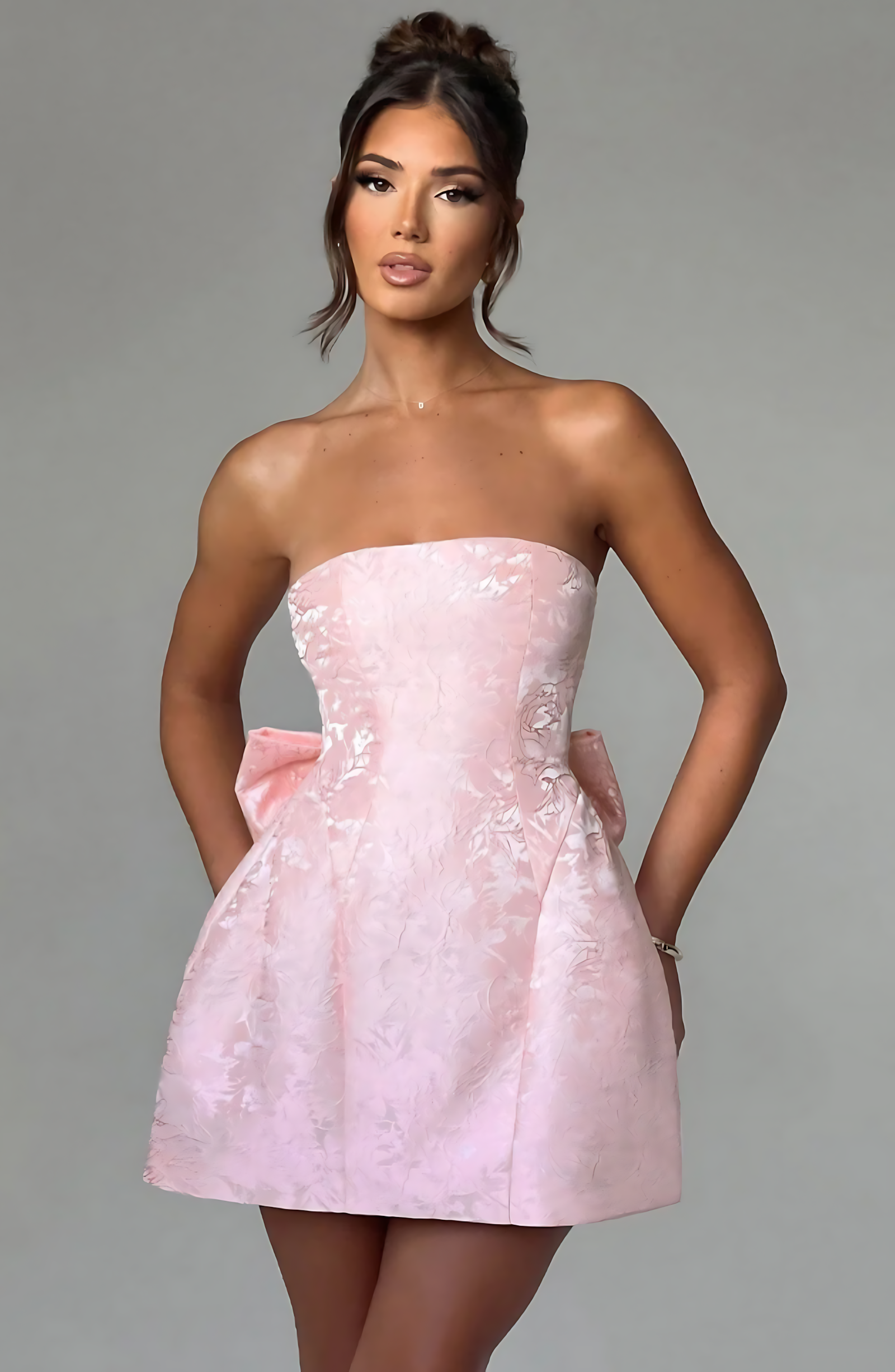 EVE MINI DRESS - FROSTED PINK