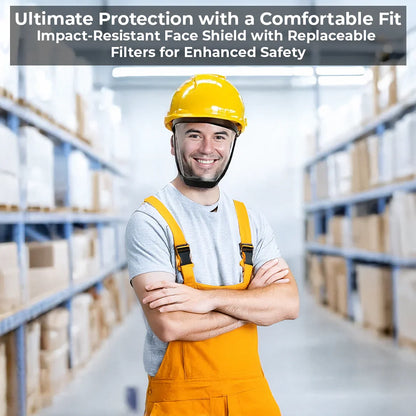 Shielding Face Visor with Anti-Fog Coating and Detachable Filter