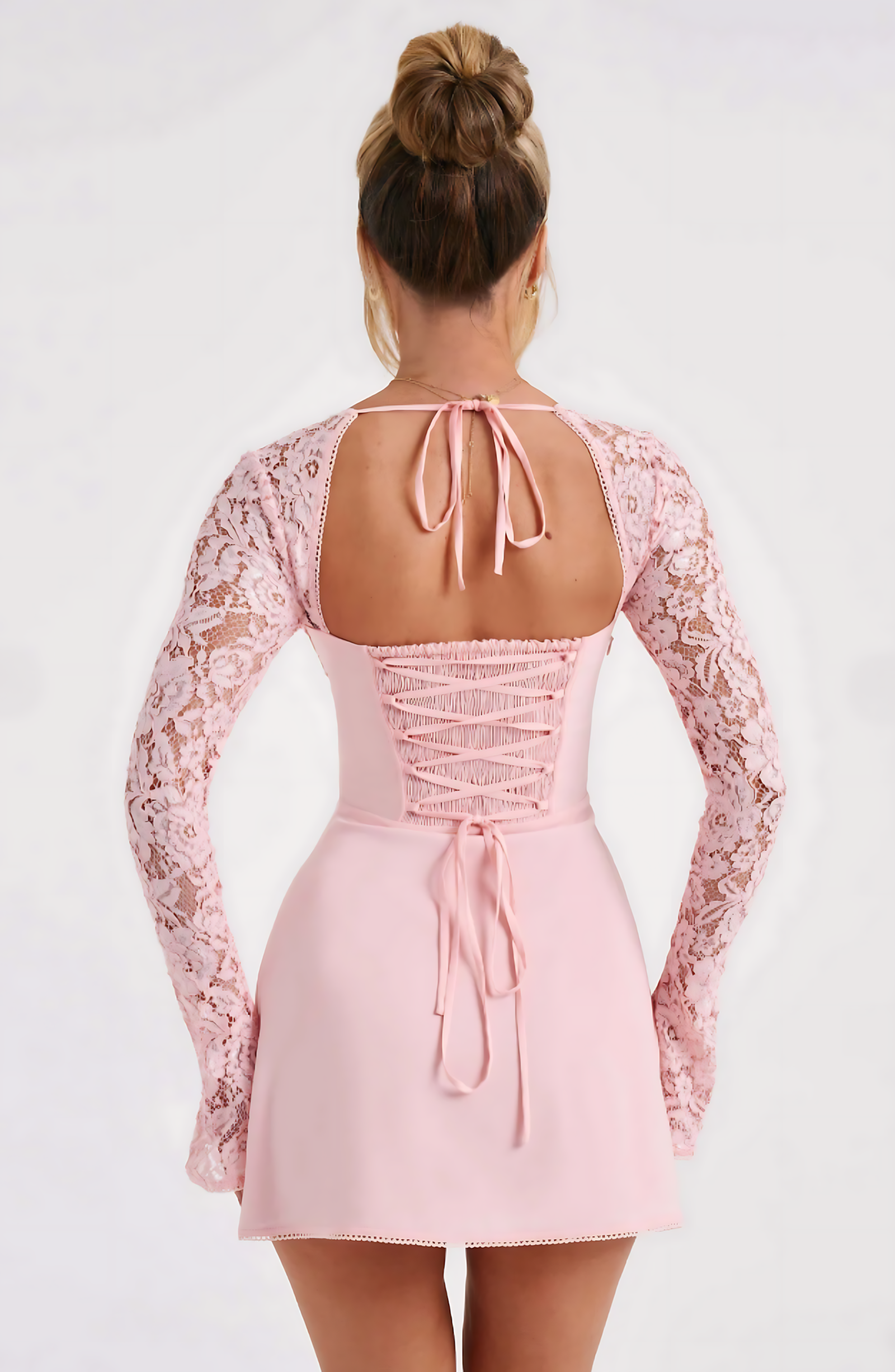 SOPHIA MINI DRESS - FROSTED PINK