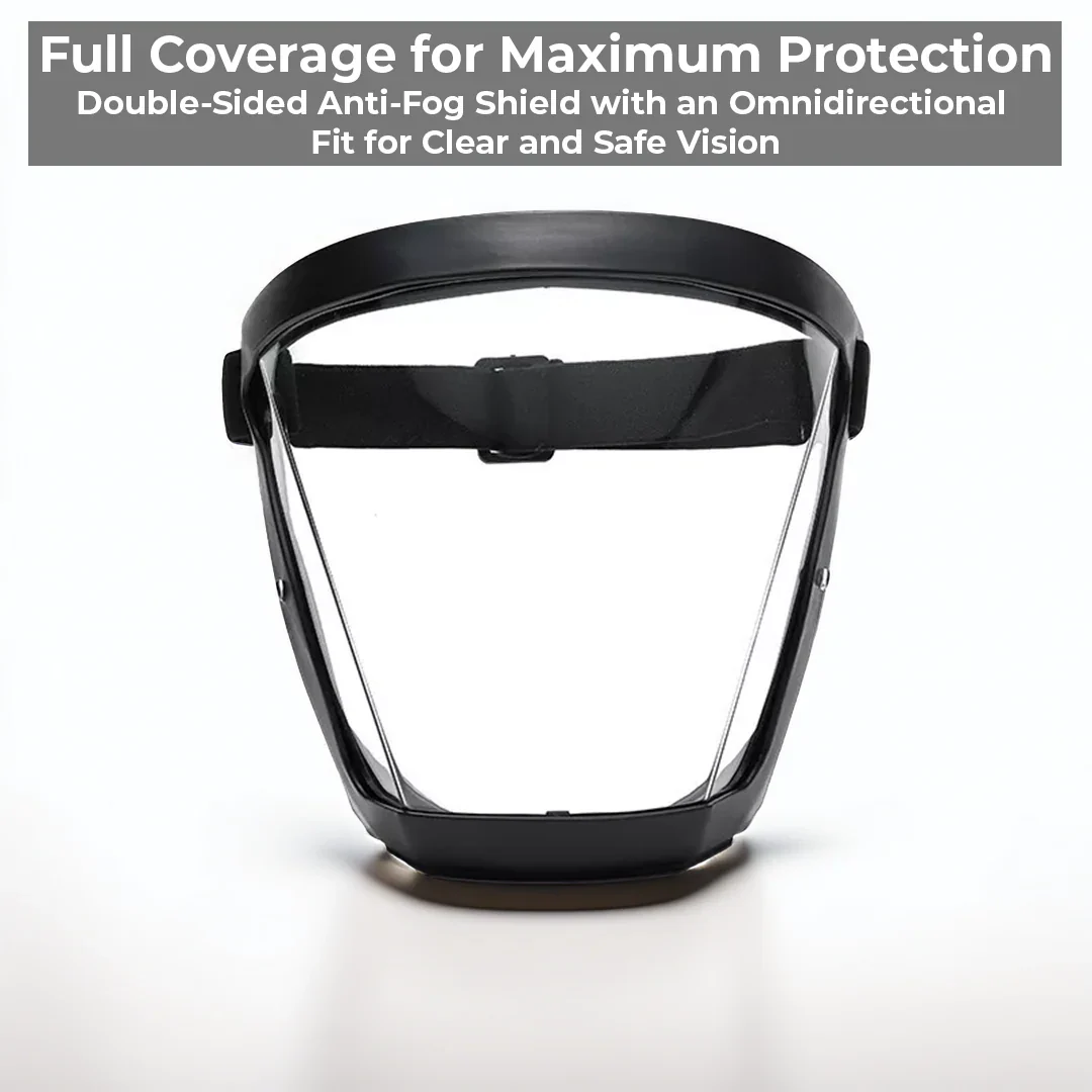 Shielding Face Visor with Anti-Fog Coating and Detachable Filter