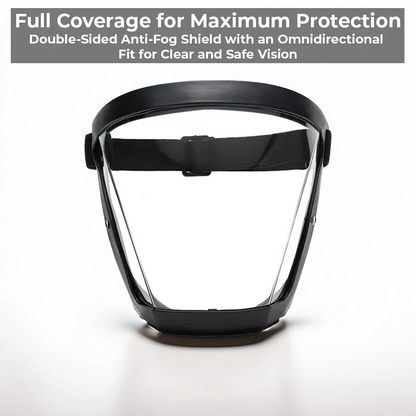 Shielding Face Visor with Anti-Fog Coating and Detachable Filter