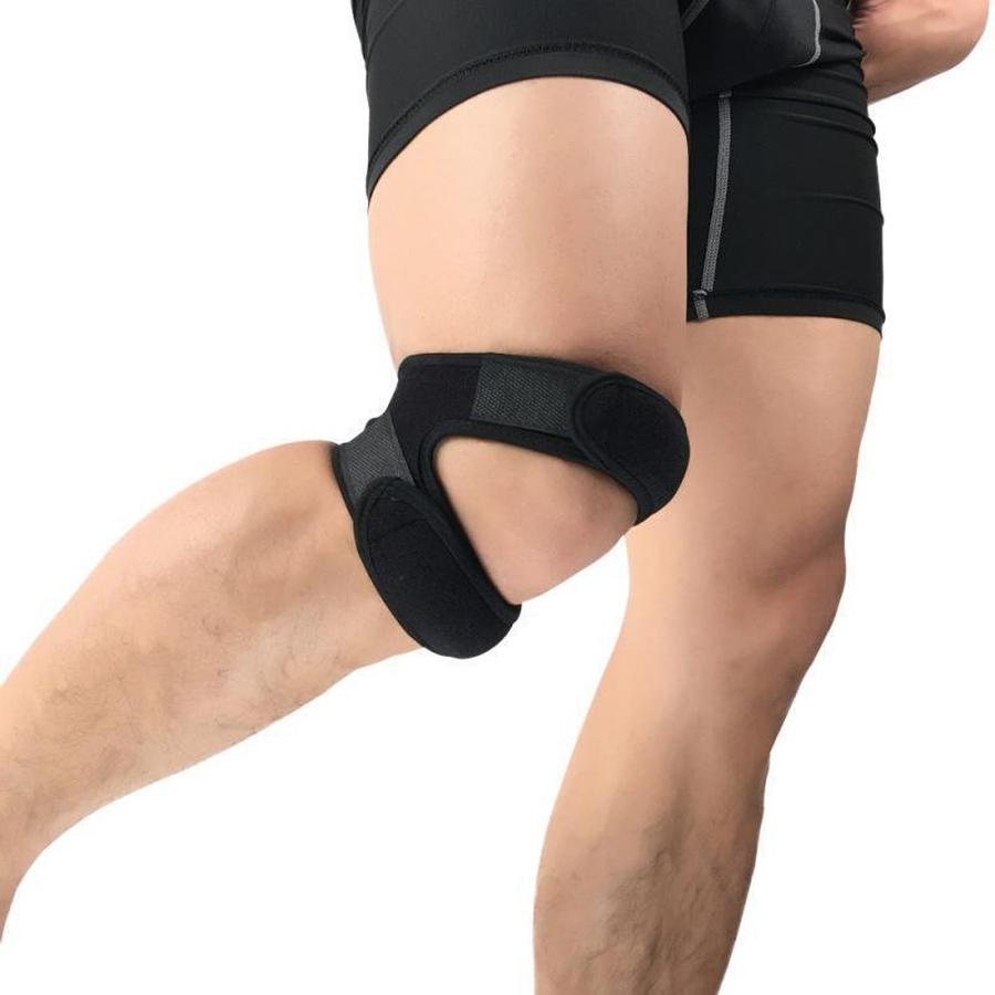 Dual Strap Knee Brace with Silicone Pad and Adjustable Compression Compression System