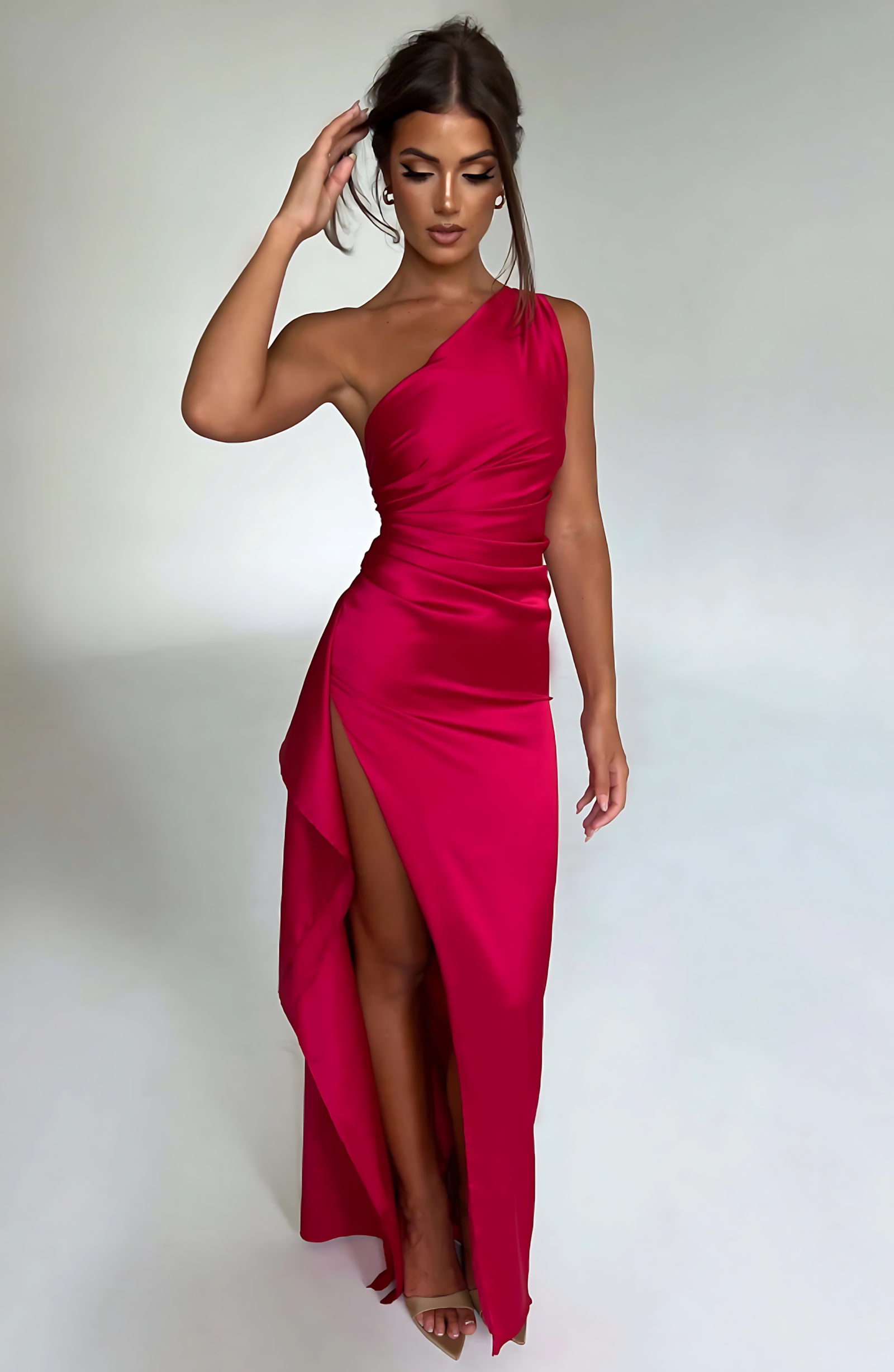 ELIZA MAXI DRESS - RUBY RED