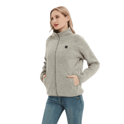 Heated Fleece Jacket For Women With Ultra-Soft Breathable Fabric And Rechargeable Battery