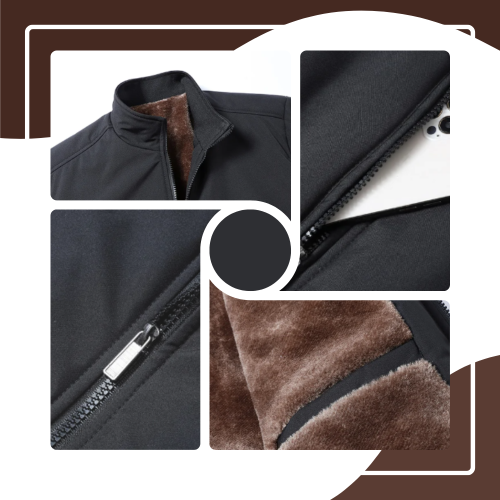 Thermal Jacket Plus Size Warm Fleece Lined Cold Weather Coat