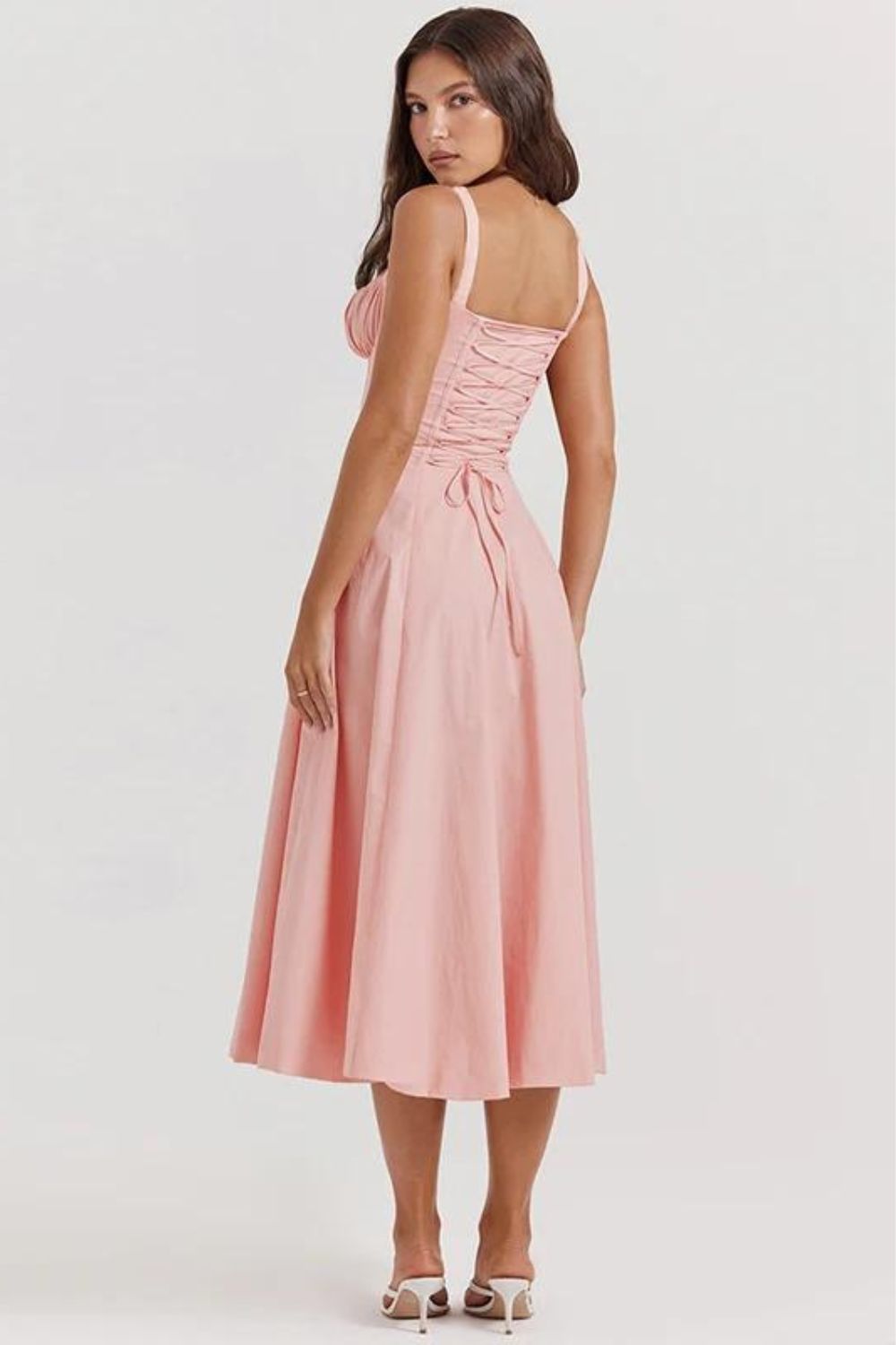 CHLOE MIDI DRESS - FROSTED ROSE