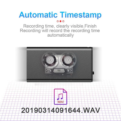 Voice Activated Audio Recorder with Noise Reduction and Magnetic Mount, 8GB Storage