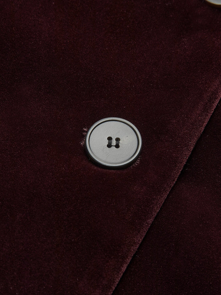 Polyester Velvet Top with Long Sleeves and Hip Length for Work and Events