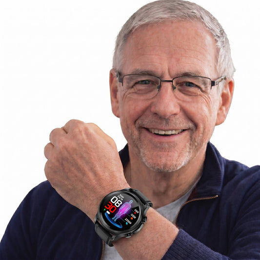 Health Tracking Smartwatch with Optical Sensors and AMOLED Touchscreen
