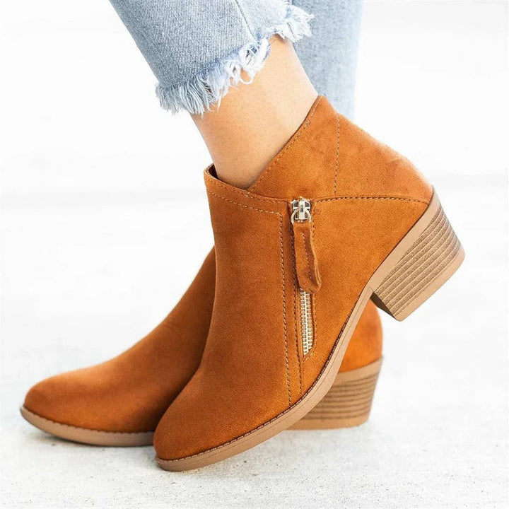 Ankle Boots For Women With Cushioned Insoles And Low Heels