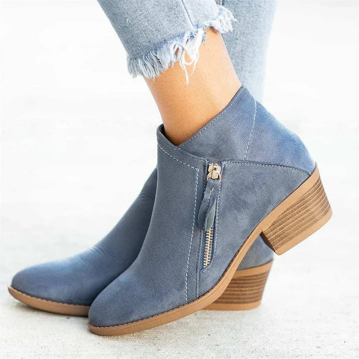 Ankle Boots For Women With Cushioned Insoles And Low Heels