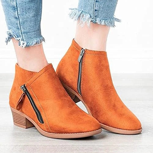 Ankle Boots For Women With Cushioned Insoles And Low Heels