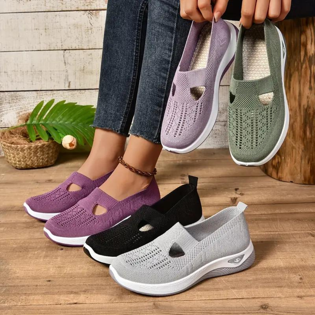 Slip-On Shoes For Women With Built-In Arch Support And Cushioning