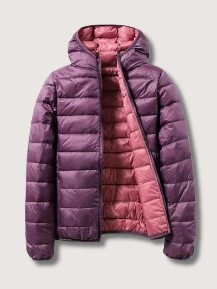 Reversible Hooded Jacket For Women Lightweight Transitional Weather Coat