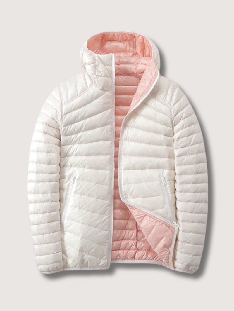 Reversible Hooded Jacket For Women Lightweight Transitional Weather Coat