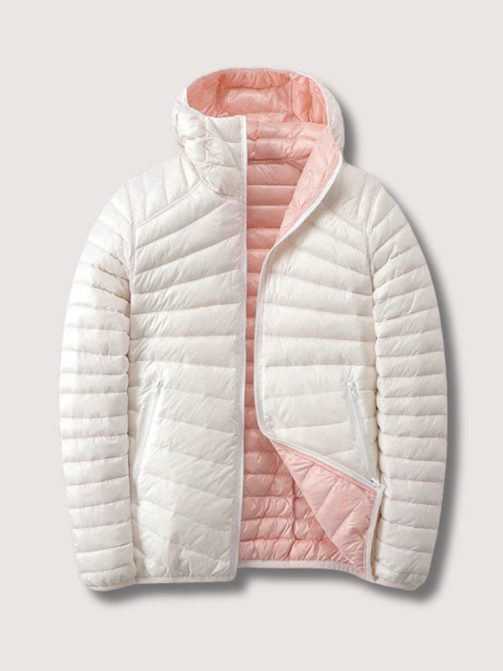 Reversible Hooded Jacket For Women Lightweight Transitional Weather Coat