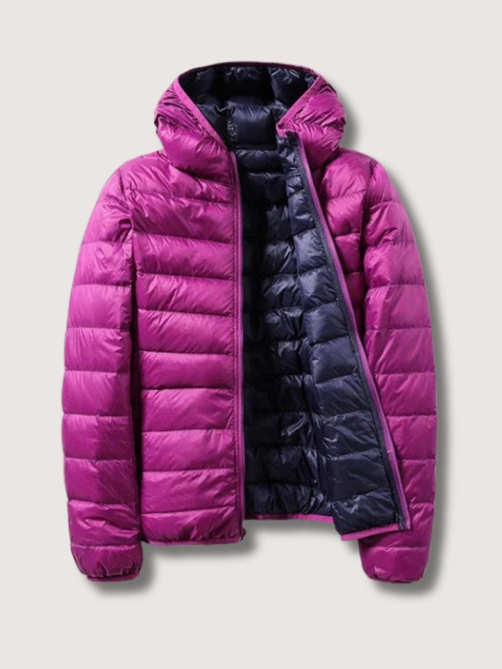 Reversible Hooded Jacket For Women Lightweight Transitional Weather Coat