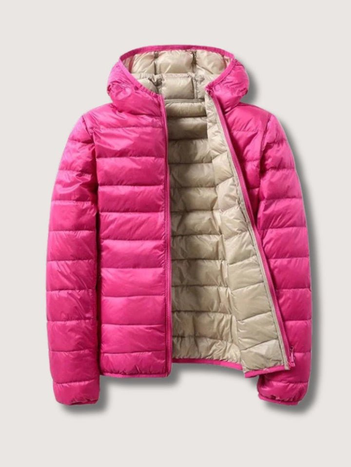 Reversible Hooded Jacket For Women Lightweight Transitional Weather Coat
