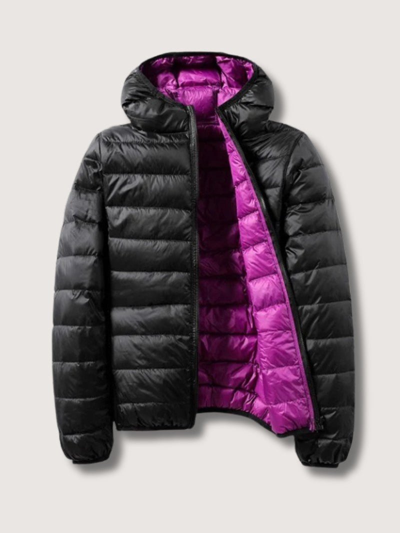 Reversible Hooded Jacket For Women Lightweight Transitional Weather Coat