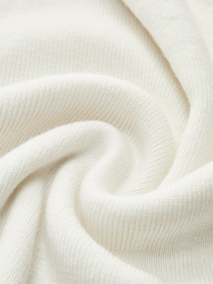Cold Shoulder Pullover Sweater with Pleated Front and Stretch Knit Blend