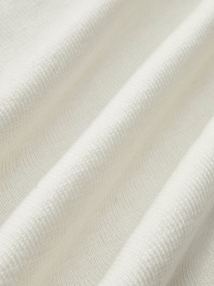 Cold Shoulder Pullover Sweater with Pleated Front and Stretch Knit Blend
